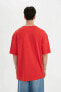 Erkek T-shirt C2489ax/rd287 Red