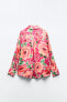 Фото #7 товара Рубашка из сатина с цветочным принтом ZARA