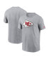 Фото #1 товара Men's Gray Kansas City Chiefs Logo Essential T-shirt
