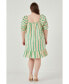 Фото #6 товара Plus Size Stripe Babydoll Dress