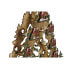 Новогоднее украшение DKD Home Decor Зеленый Натуральный Деревянный Дерево Дома 30 x 15 x 37 cm (3 штук)
