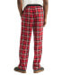 Men's Classic-Fit Plaid Fleece Pajama Pants