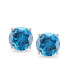 ფოტო #2 პროდუქტის Blue Diamond Stud Earrings (1 ct. t.w.) in 14K White Gold