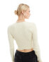 ASOS DESIGN Tall knitted long sleeve top with crew neck in stone