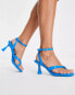 River Island barely there heeled sandal in dark blue