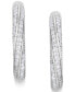 ფოტო #8 პროდუქტის Diamond Twist Hoop Earrings (1/4 ct. t.w.) In Sterling Silver, 14K Gold-Plated Sterling Silver or 14K Rose Gold-Plated Sterling Silver