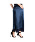 ფოტო #2 პროდუქტის Plus Size Chiffon A-line Crop Sateen Pants