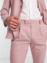 Noak premium wool-rich skinny suit trousers in pastel pink