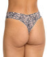 Printed Signature Lace Original Rise Thong Underwear