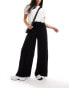 Фото #1 товара ASOS DESIGN tie belt wide leg trouser in black