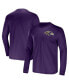 ფოტო #1 პროდუქტის Men's NFL x Darius Rucker Collection by Purple Baltimore Ravens Team Long Sleeve T-shirt