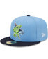 Фото #2 товара Men's Light Blue, Navy Hillsboro Hops Marvel x Minor League 59FIFTY Fitted Hat