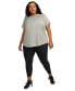 ფოტო #4 პროდუქტის Plus Size Active Dri-FIT Women's Short-Sleeve Logo T-Shirt