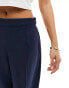 Vero Moda Petite tailored straight leg trouser in navy 32 - фото #4