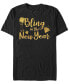 ფოტო #1 პროდუქტის Monopoly Men's Ms Monopoly Bling in The New Year Short Sleeve T-Shirt