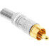 Фото #2 товара InLine RCA metal male plug for soldering - silver - white ring - for 6mm cable