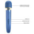 Vibrating Wand USB Silicone Blue