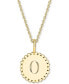 Initial Medallion Pendant Necklace in 14k Gold-Plated Sterling Silver, 18"