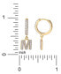 ფოტო #23 პროდუქტის Cubic Zirconia Initial Dangle Hoop Earrings in 18k Gold-Plated Sterling Silver, Created for Macy's