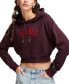 ფოტო #1 პროდუქტის Women's Classic Play Loud Cropped Cotton Hoodie