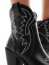 Фото #3 товара Glamorous western ankle boots in black