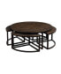 Фото #8 товара Arcadia Wood 42" Round Coffee Table with Nesting Tables