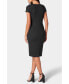 ფოტო #2 პროდუქტის Women's Rib Knee Length T Shirt Dress