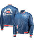 ფოტო #1 პროდუქტის Men's Blue NBA 75th Anniversary Courtside Satin Full-Snap Jacket