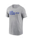 Фото #3 товара Men's Heather Gray Los Angeles Rams Primetime Wordmark Essential T-Shirt