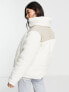 Фото #3 товара Threadbare Babs borg contrast coat in cream