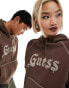 Фото #2 товара Guess Originals unisex stud contrast hoodie in brown