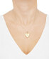 Фото #3 товара Italian Gold diamond Accent Heart Locket 18" Pendant Necklace in 10k Gold