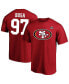 Фото #1 товара Men's Nick Bosa Scarlet San Francisco 49ers Super Bowl LVIII Big and Tall Player Name and Number T-shirt