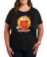 Trendy Peanuts Snoopy Sleeping Plus Size Graphic T-shirt Черный, 2X - фото #1