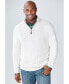 Big & Tall by KingSize Shoreman's Quarter Zip Cable Knit Sweater Синий, 6xlt - фото #2