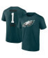 Фото #1 товара Men's Midnight Green Philadelphia Eagles 1 Dad T-Shirt