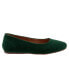 Softwalk Shiraz S2160-335 Womens Green Suede Slip On Ballet Flats Shoes 5