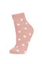 Фото #2 товара Kadın 3'lü Pamuklu Soket Çorap