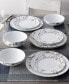 Фото #9 товара Raptures Platinum Set of 4 Dinner Plates, Service For 4