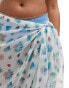 Cotton On sarong with carry bag set in white ditsy floral