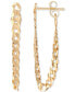Фото #1 товара Curb Link Chain Dangle Drop Earrings, Created for Macy's