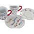 Piece Coffee Cup Set DKD Home Decor Metal Multicolour Stoneware 130 ml