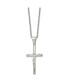 Фото #2 товара Chisel polished Crucifix Pendant on a Rolo Chain Necklace