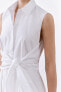 Фото #10 товара Платье-рубашка из поплина с узлом — zw collection ZARA