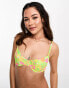 Kulani Kinis Ditzy underwire bikini top in Aloe Reef floral print