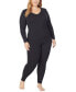 Фото #3 товара Plus Size Softwear with Stretch V-Neck Top