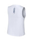 Фото #3 товара Women's White Chicago Cubs Lace-Up Tank Top