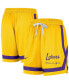 Women's Gold Los Angeles Lakers Crossover Performance Shorts