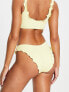 Фото #2 товара Vero Moda frill detail bikini bottoms in lemon