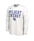 Фото #1 товара Men's White Kentucky Wildcats 2024 On Court Bench Long Sleeve T-shirt